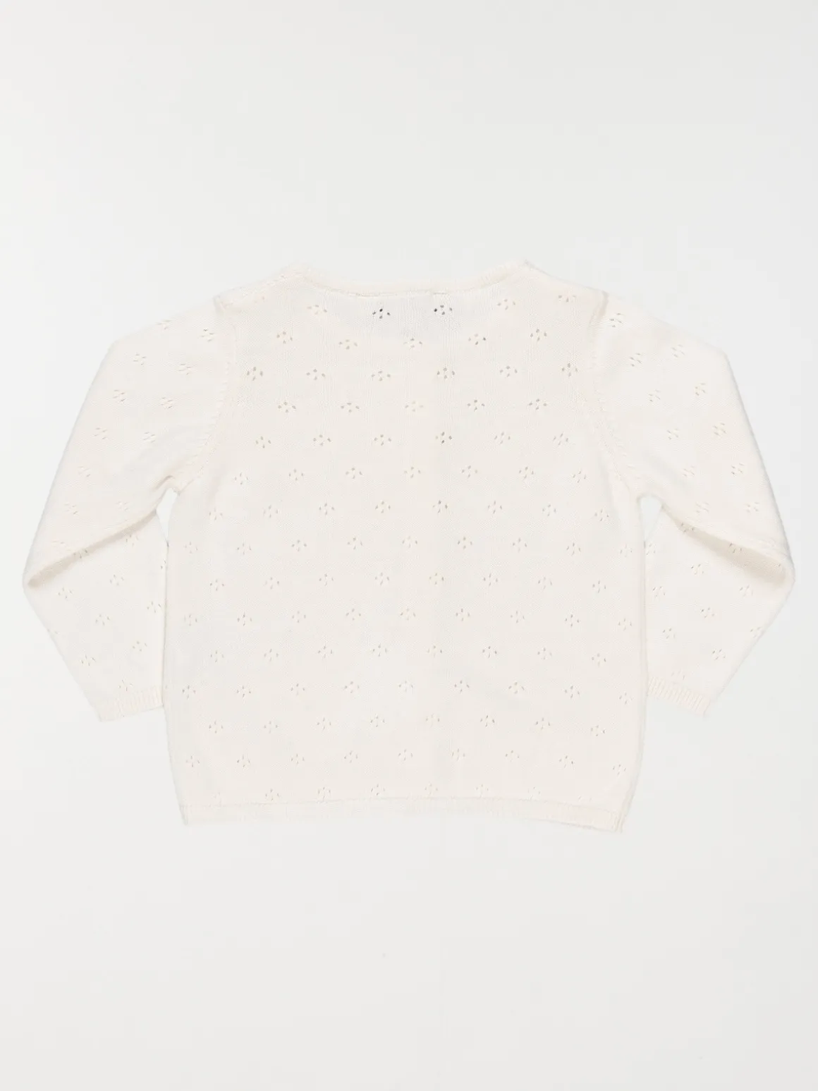 Gilet ajouré écru fille (3-36M)