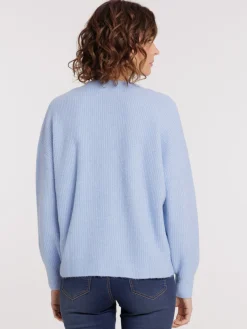Gilet basique boutonné calm blue femme