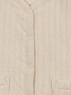 Gilet boutonné 2 poches fille (3-36M)