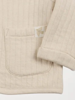 Gilet boutonné 2 poches fille (3-36M)