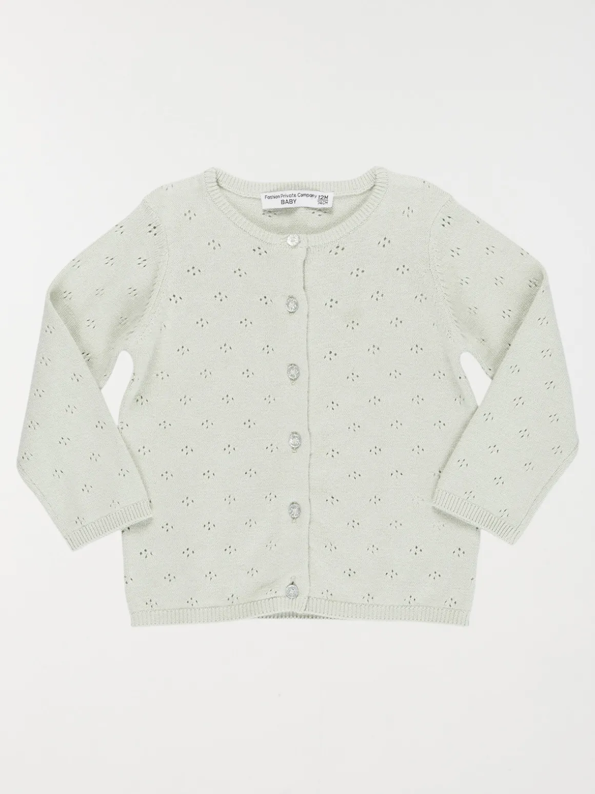 Gilet boutonné baby blue fille (3-36M)