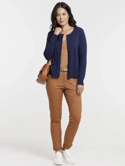 Gilet boutonné col rond femme