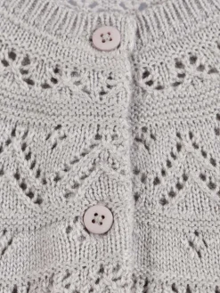 Gilet boutonné gris chiné fille (3-12A)