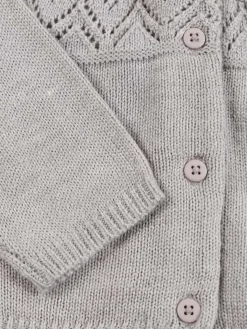 Gilet boutonné gris chiné fille (3-12A)