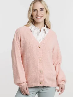 Gilet col V boutonné femme
