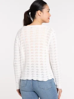 Gilet écru à nouer femme