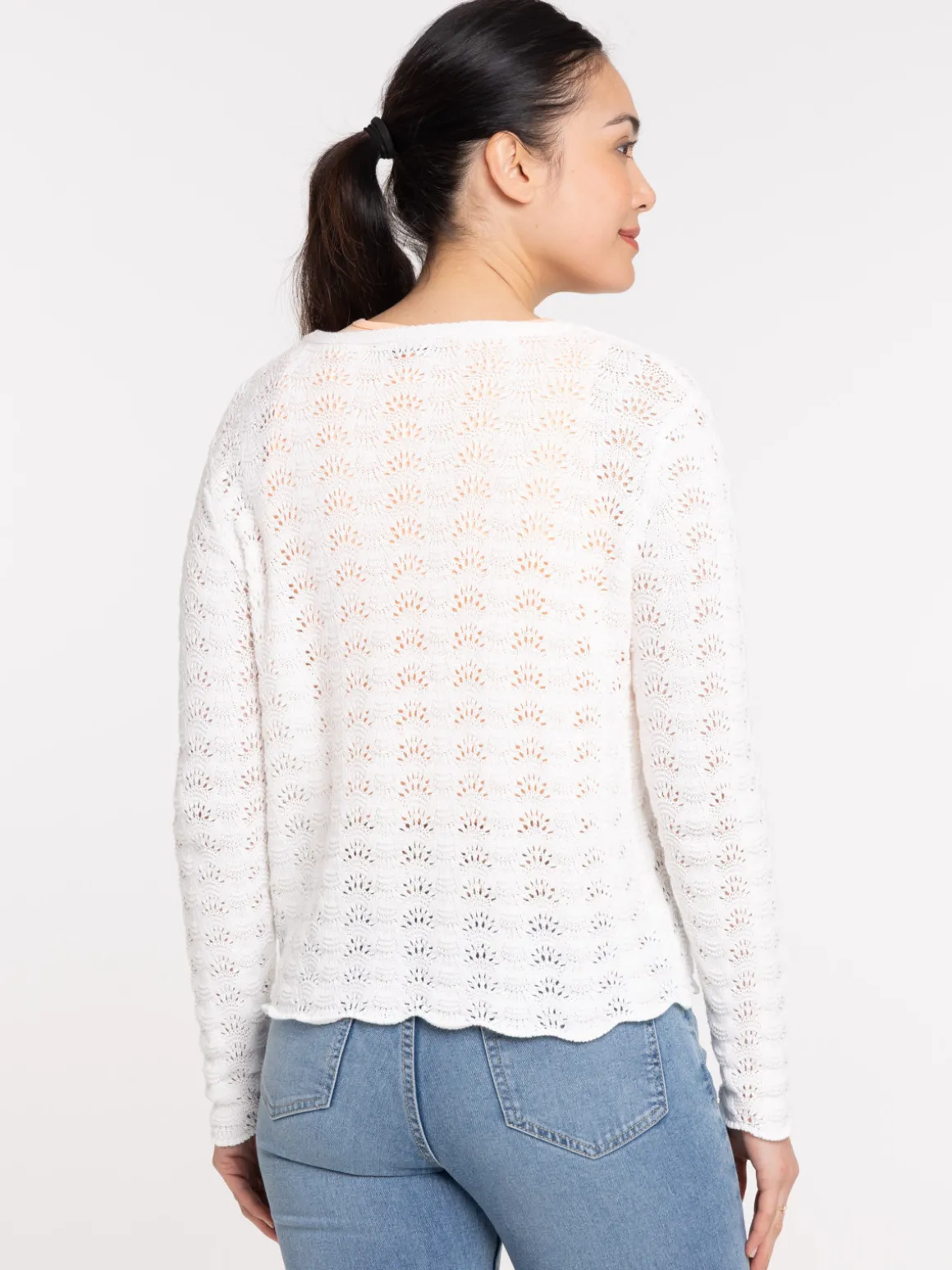 Gilet écru à nouer femme