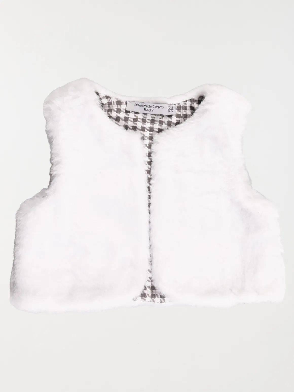 Gilet doux sans manches fille (3-36M)