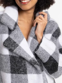 Gilet femme à carreaux