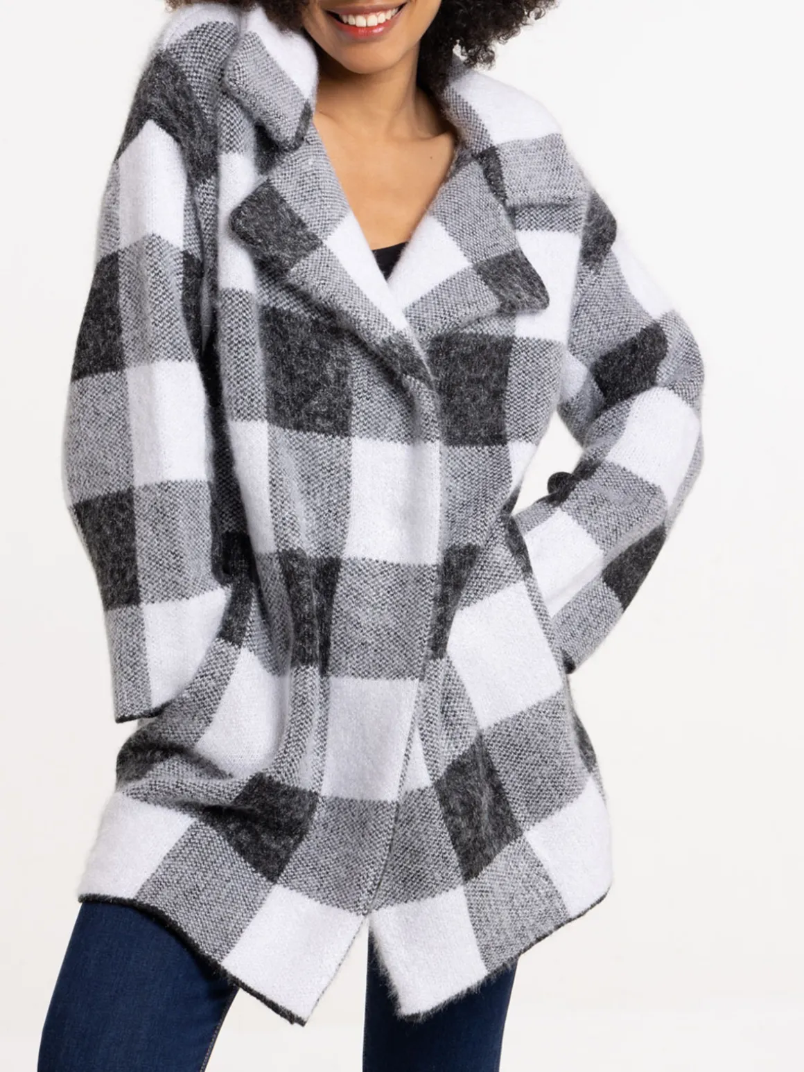 Gilet femme à carreaux