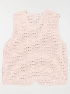 Gilet maille crochet fille (XXS-M)