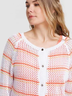Gilet multicolore boutonné femme