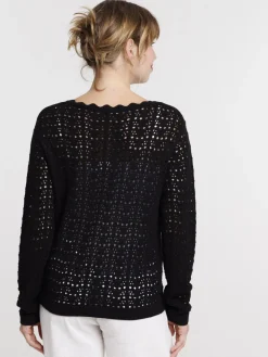 Gilet noir à nouer femme