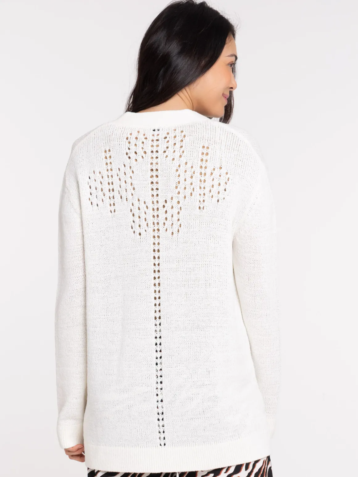 Gilet ouvert mi-long femme