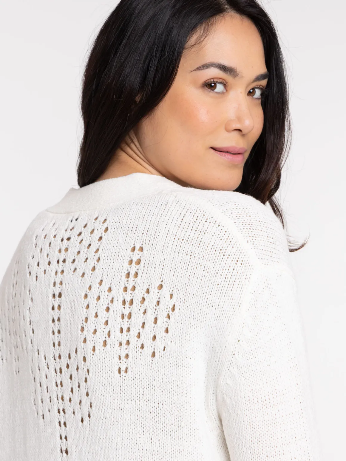 Gilet ouvert mi-long femme