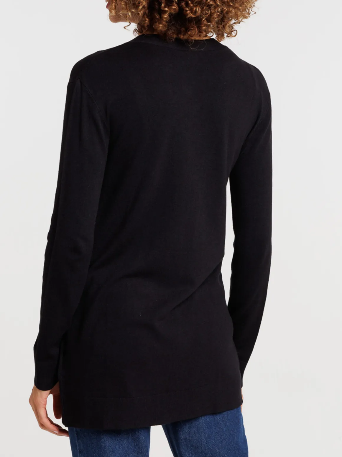 Gilet ouvert noir femme
