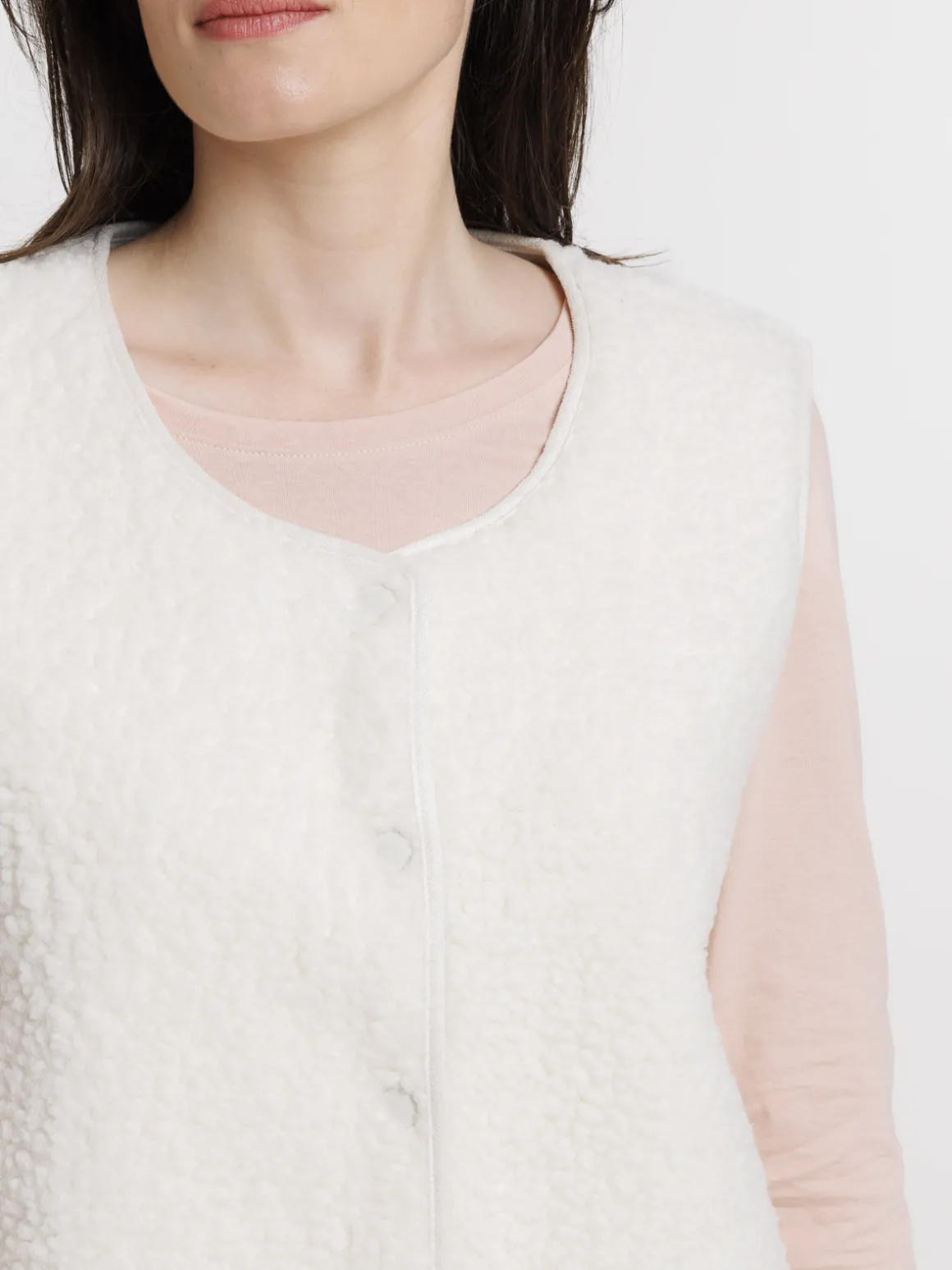 Gilet sans manches écru femme