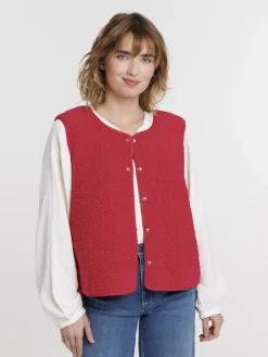 Gilet sans manches rose fiesta femme