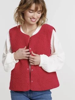 Gilet sans manches rose fiesta femme