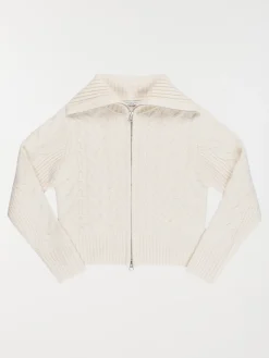Gilet torsadé coquille fille (XXS-M)