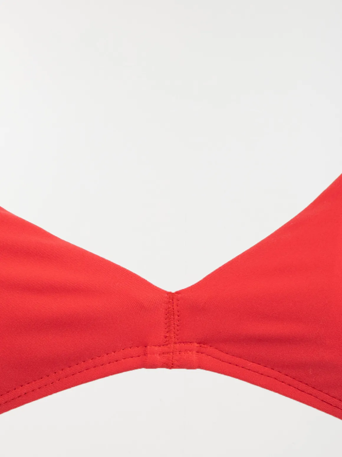 Haut de maillot de bain rouge femme