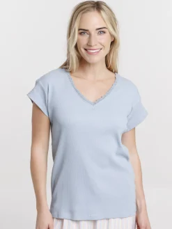 Haut de pyjama ciel femme