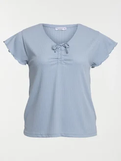 Haut de pyjama ciel grande taille femme