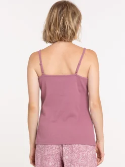 Haut de pyjama violine femme