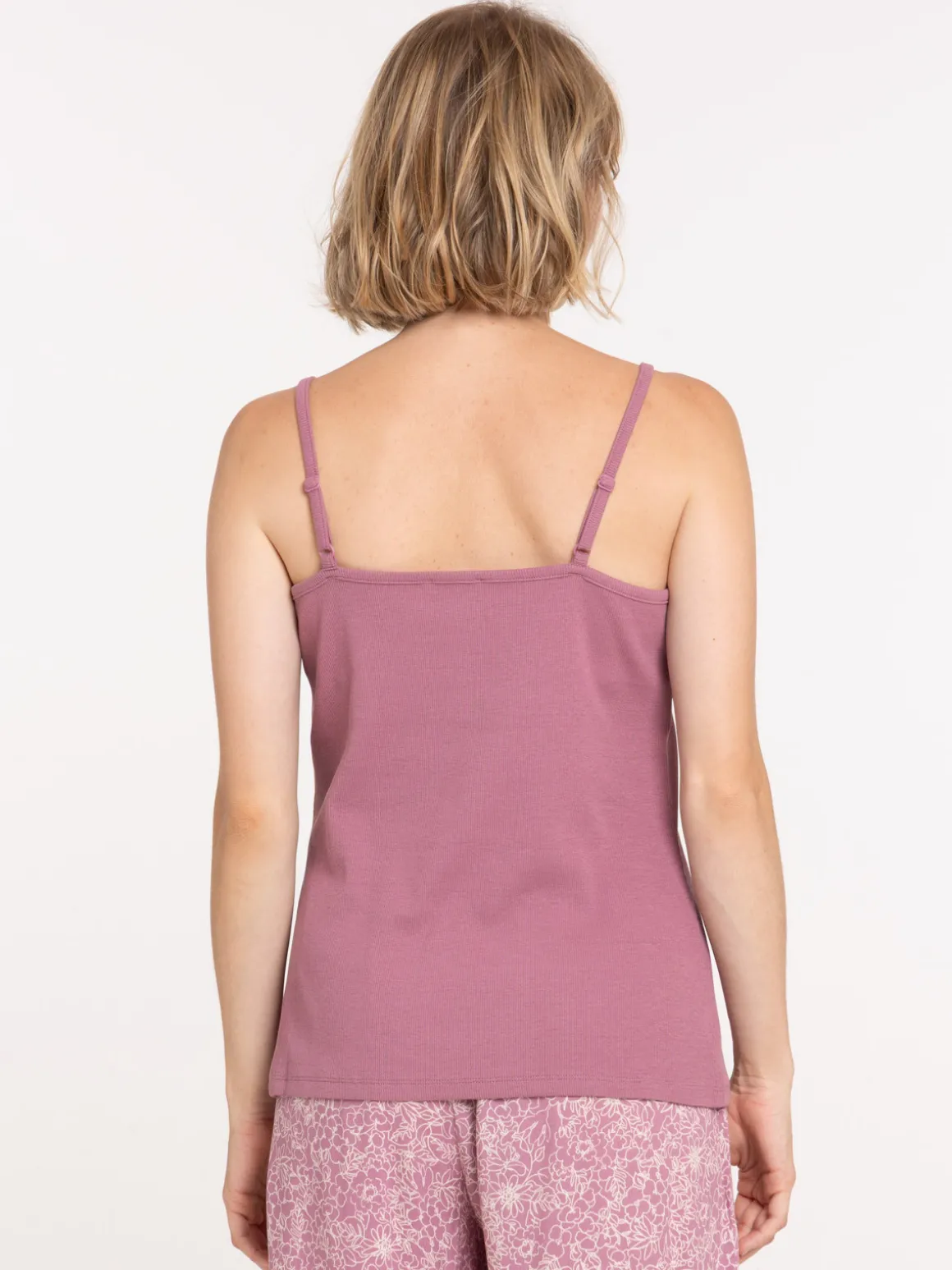 Haut de pyjama violine femme
