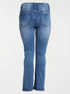 Jean bootcut stone grande taille femme