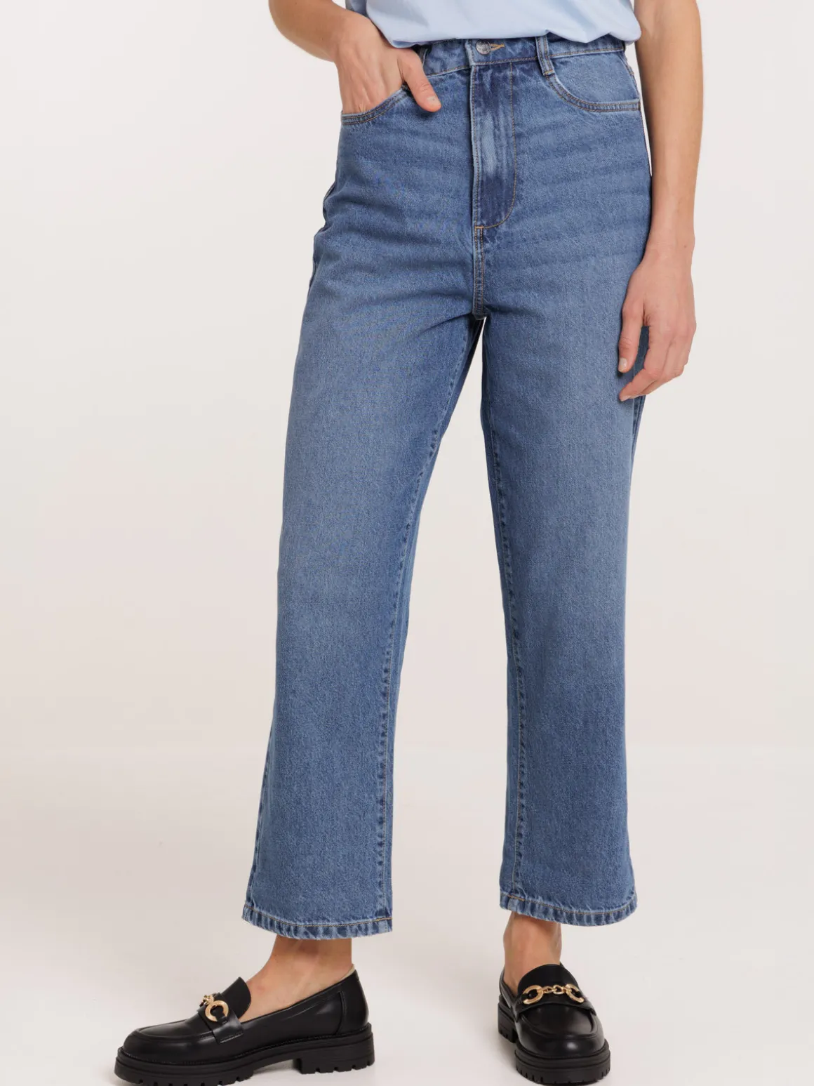 Jean coloris stone femme