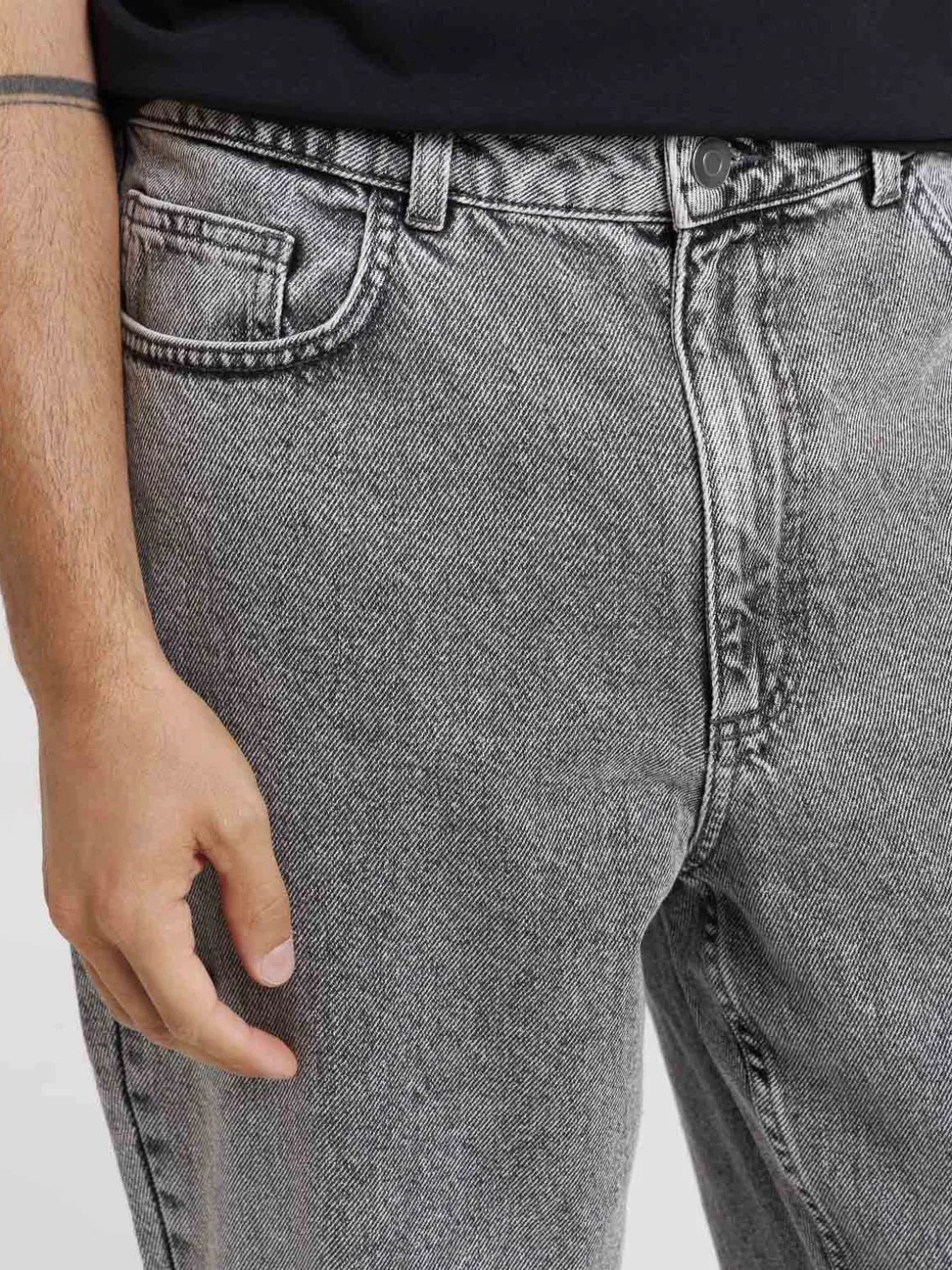 Jean coupe regular gris homme