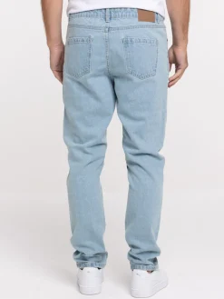 Jean coupe straight bleached homme