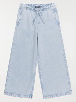 Jean fille wide leg bleach denim (3-12A)