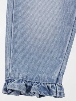 Jean élastiqué volants fille (6-36M)