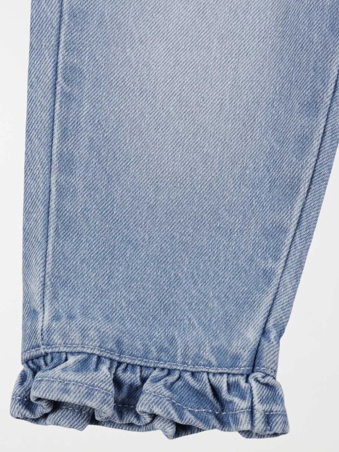 Jean élastiqué volants fille (6-36M)