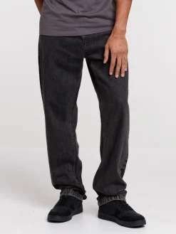 Jean loose noir lavé homme