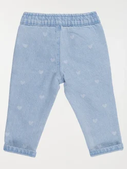 Jean motif coeur fille (6-36M)