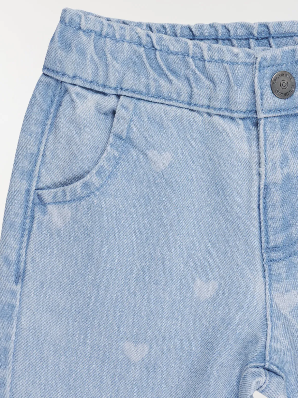 Jean motif coeur fille (6-36M)