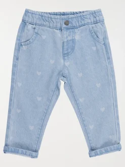 Jean motif coeur fille (6-36M)