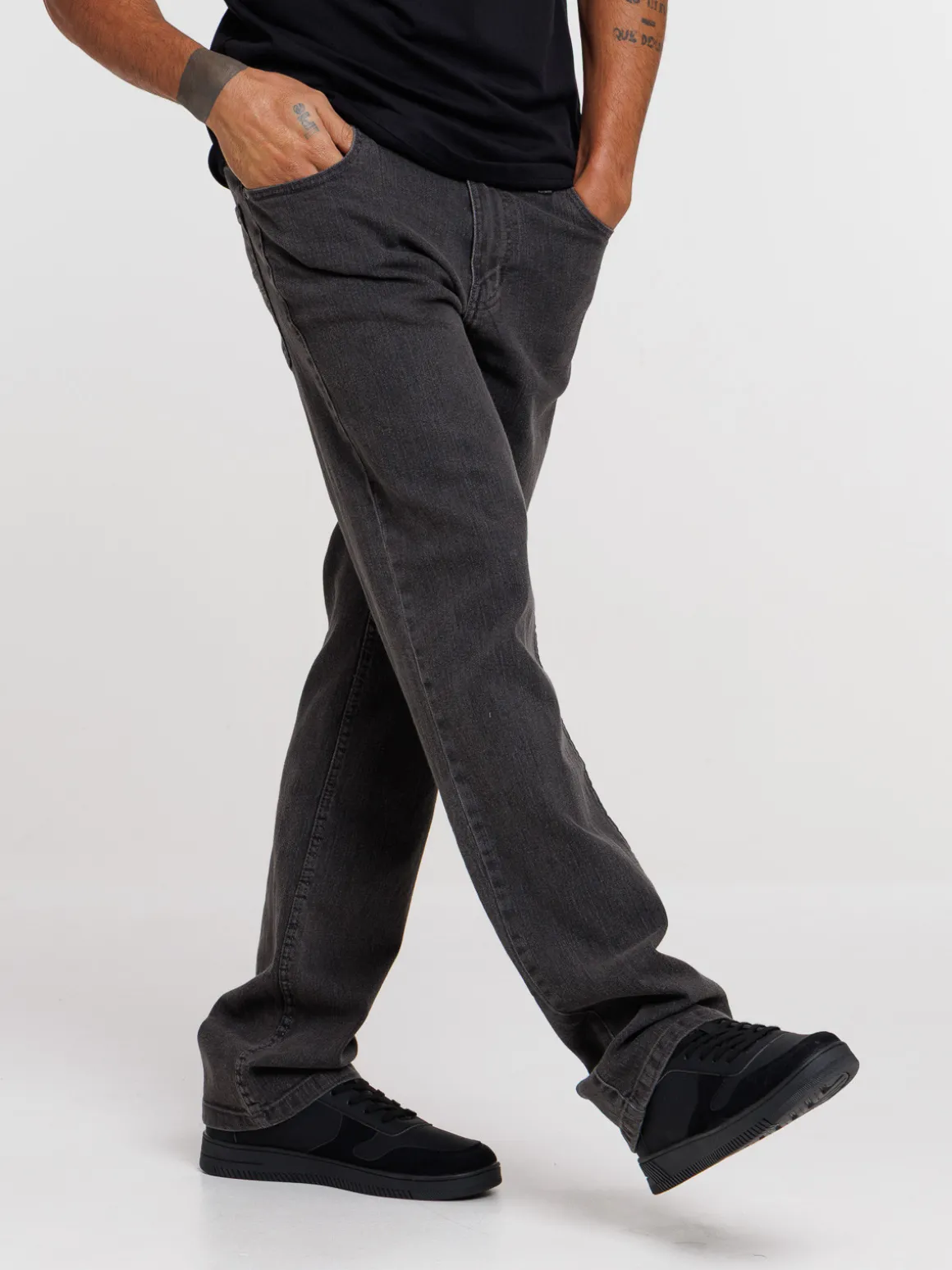 Jean regular gris homme
