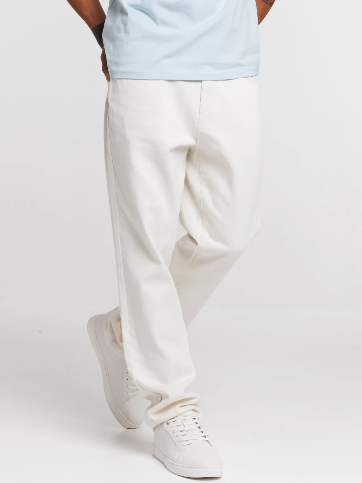 Jean regular homme coloris ivoire