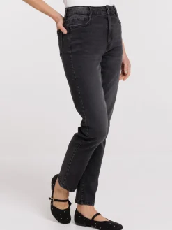 Jean regular noir femme