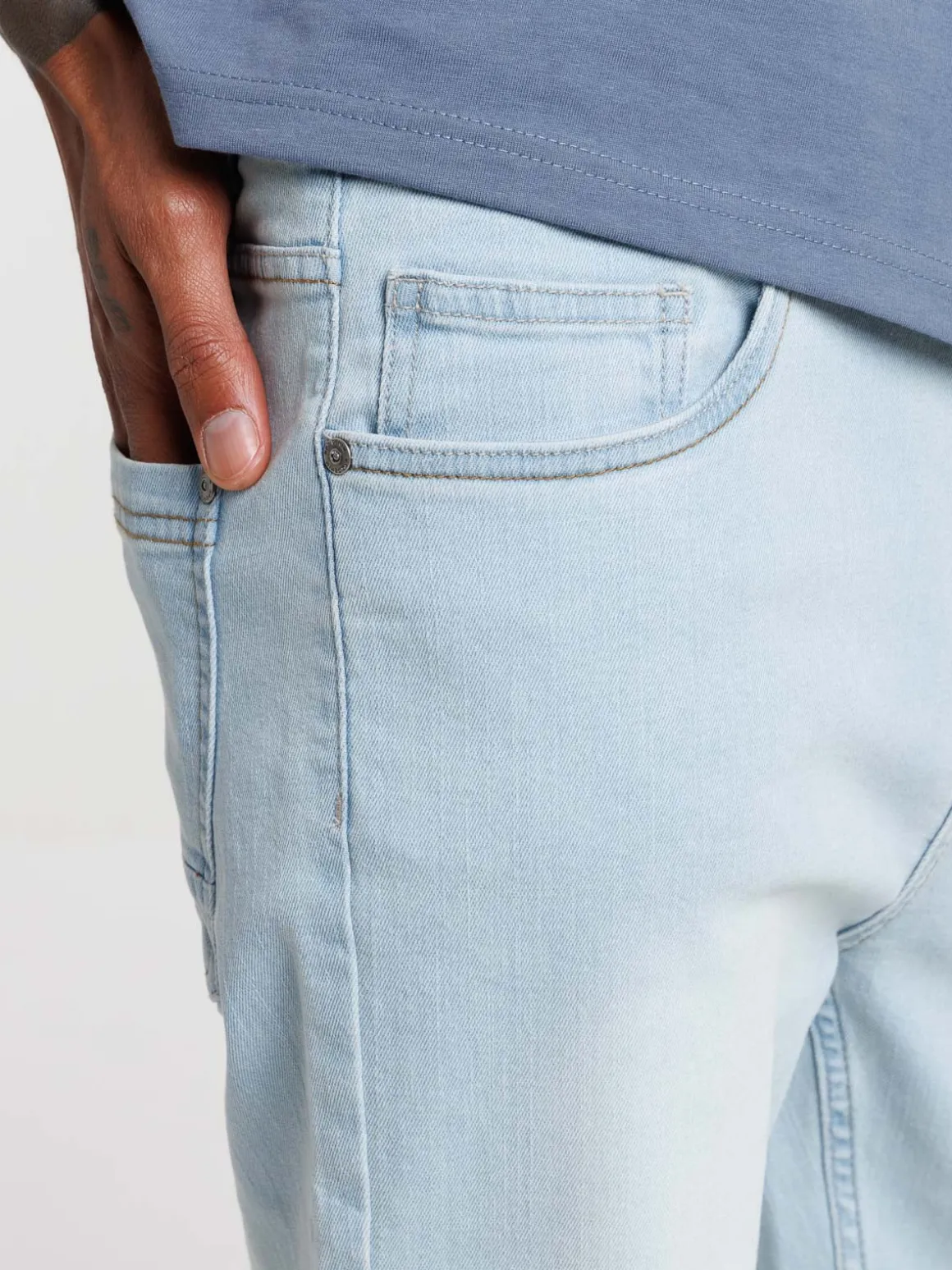 Jean slim bleached homme