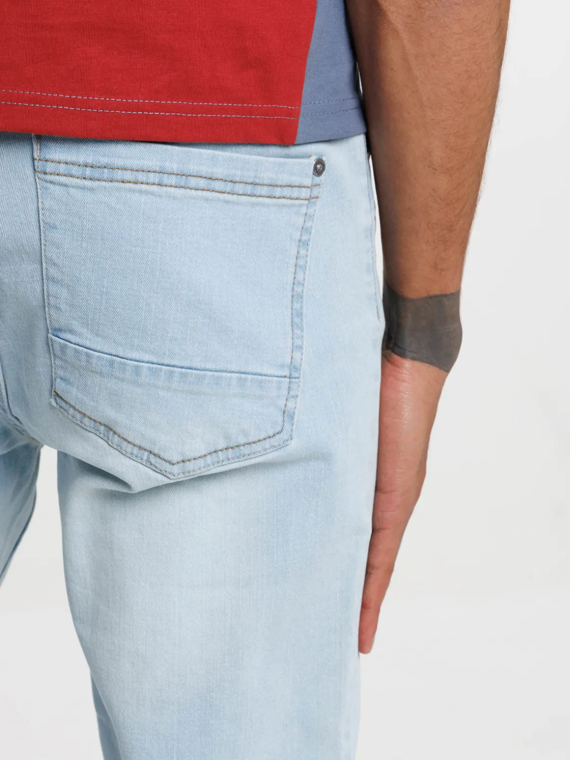 Jean slim bleached homme