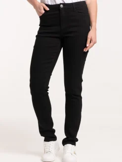 Jean slim noir femme