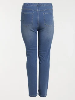 Jean slim stone grande taille femme