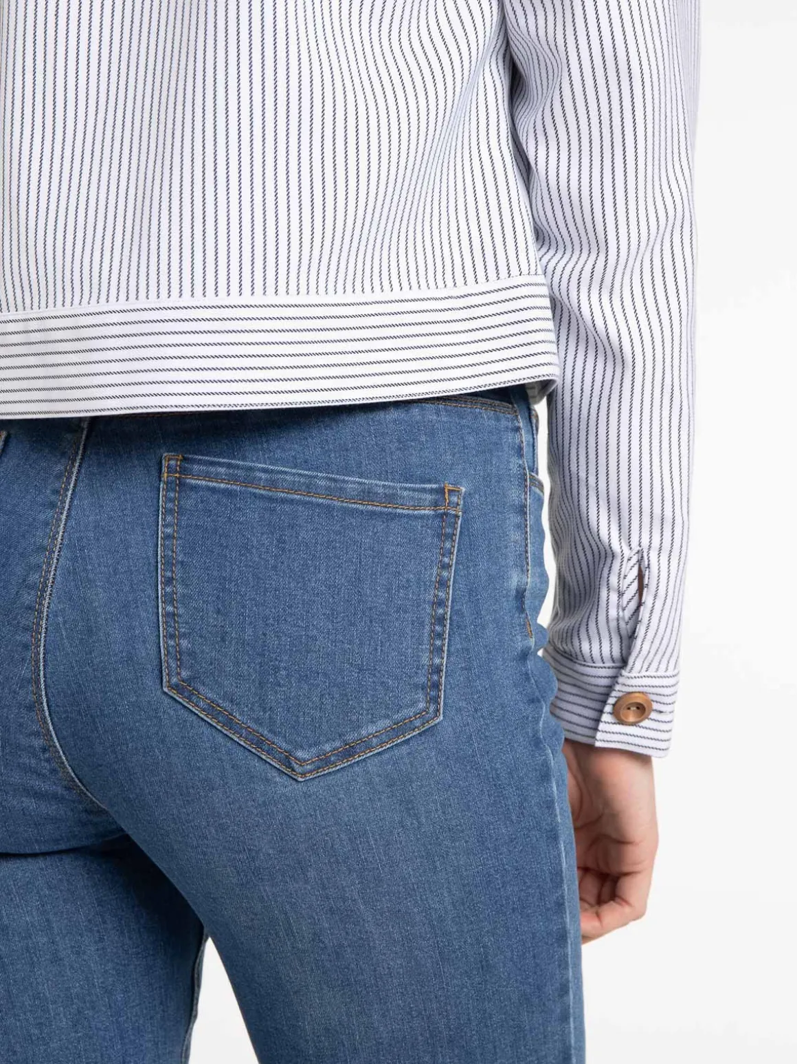 Jean stone taille haute skinny femme
