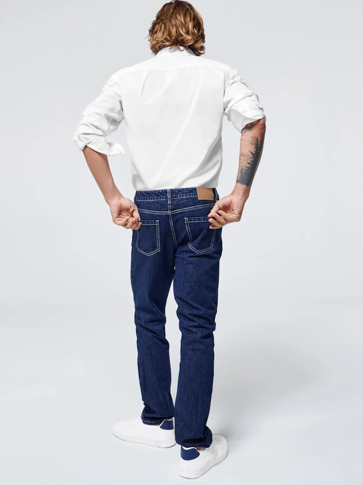 Jean straight brut 100% coton homme
