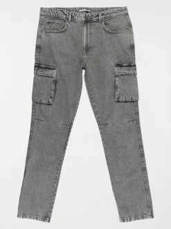 Jean straight gris homme